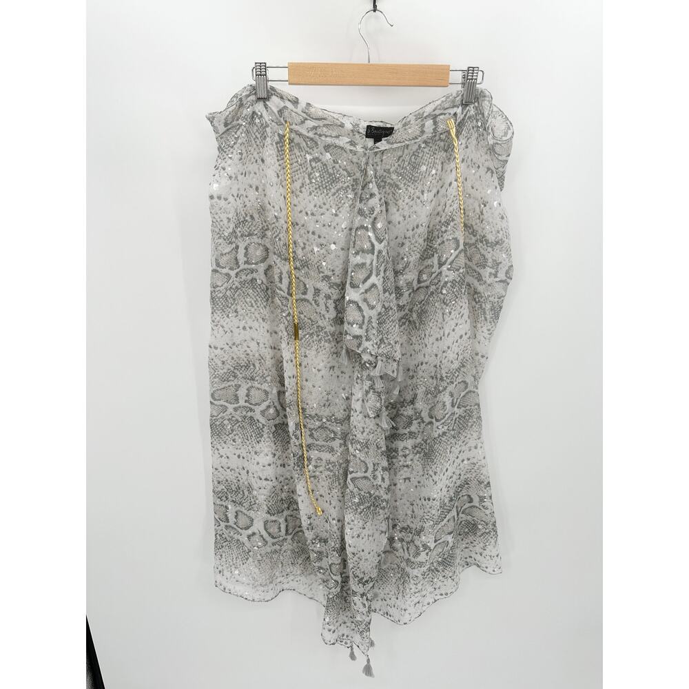 B Boutique by Evergreen Skirt Women ONE SIZE NWT Silver Grey Ezra Swim Cover-Up‎